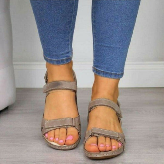 Damen Bequeme Badesandalen mit verstellbaren Riemen R&B