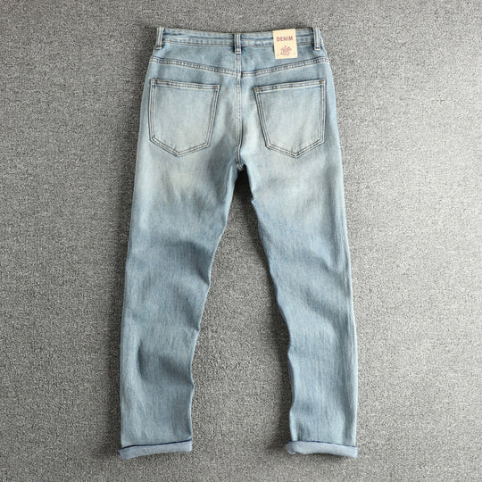 Damen Jeanshose im modernen Slim-Fit mit lässigem Design und hohem Bund R&B