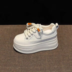 Damen modische Plateau Sneakers mit dekorativen Schnürsenkeln und strukturiertem Obermaterial R&B