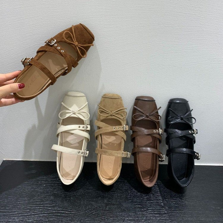 Damen Ballerinas mit dekorativem Riemchen und elegantem Design R&B