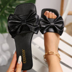 Damen Pantoletten mit dekorativem Schleifen-Design R&B