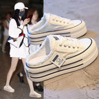 Damen Bequeme Plattform-Sneaker mit Fellfutter und sportlichem Design R&B