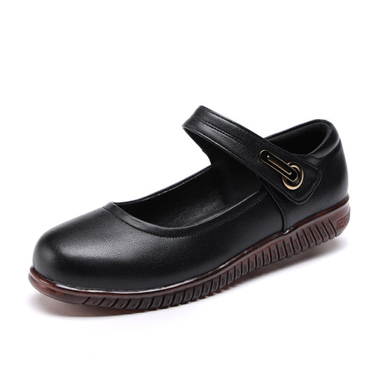 Damen Mary Jane Ballerinas mit elastischem Riemen und bequemem Fußbett R&B