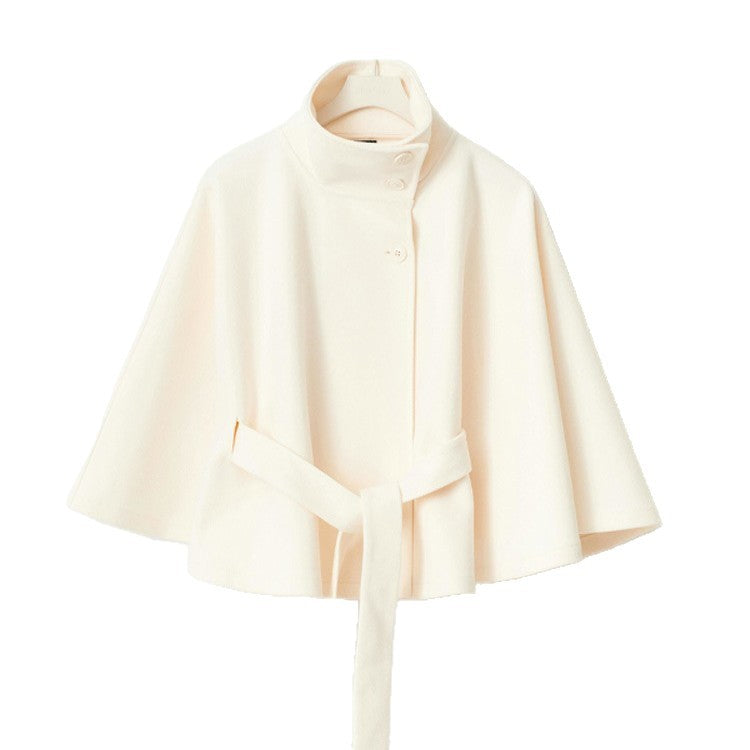Damen Relaxed Fit Umhangjacke mit Bindegürtel R&B