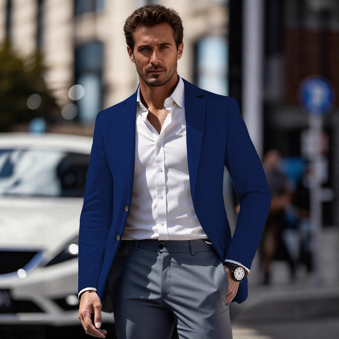 Herren eleganter Business-Anzugblazer mit schmaler Passform R&B