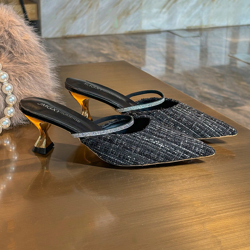 Damen Slingback-Pumps mit funkelnder Applikation und elegantem Design EB