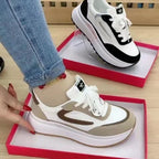 Damen Komfort-Sneaker mit dicker Plateausohle und trendigem Design R&B