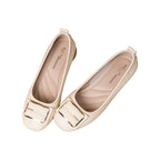 Damen elegante Ballerinas mit schickem Schnallen-Design R&B