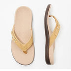 Damen bequeme Flip-Flops mit verstellbarem Riemen und ergonomischer Sohle EB