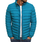 Herren leichte Steppjacke mit hohem Kragen und elastischen Bündchen R&B