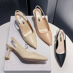 Damen Slingback-Pumps mit elegantem, geschwungenem Absatz und schmaler Zehenpartie R&B