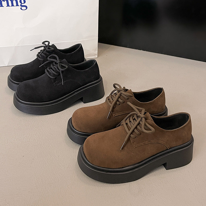 Damen Bequeme Schnürschuhe aus Wildleder mit rutschfester Sohle R&B