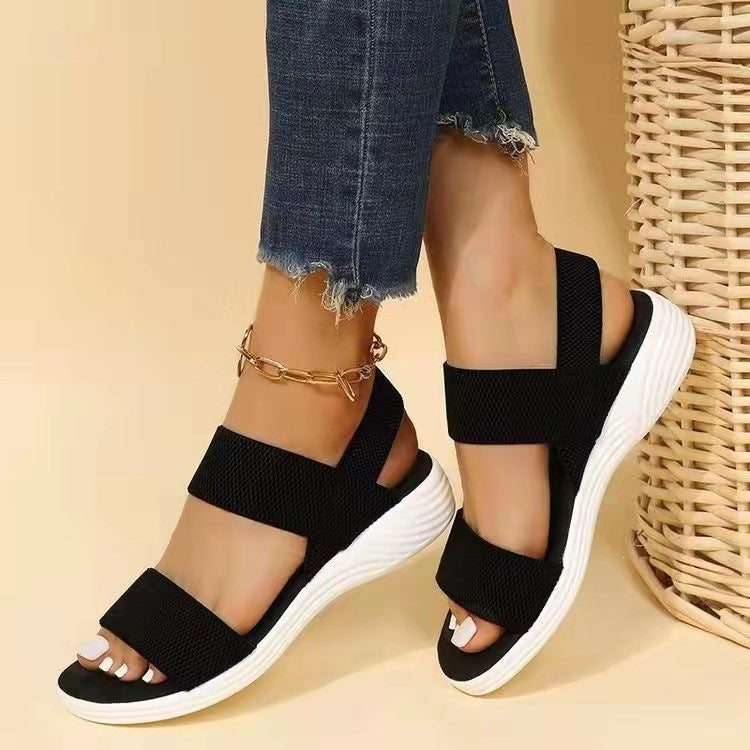 Damen Sportliche Sandalen mit verstellbaren Riemen und rutschfester Sohle R&B