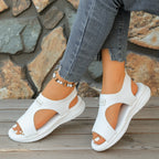 Damen Bequeme Freizeit-Sandalen mit elastischen Riemen und gepolsterter Sohle R&B