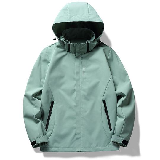 Damen wetterfeste Funktionsjacke mit verstellbarer Kapuze und atmungsaktiven Materialien R&B