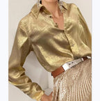 Damen modisches cropped Hemd mit Volantärmeln R&B