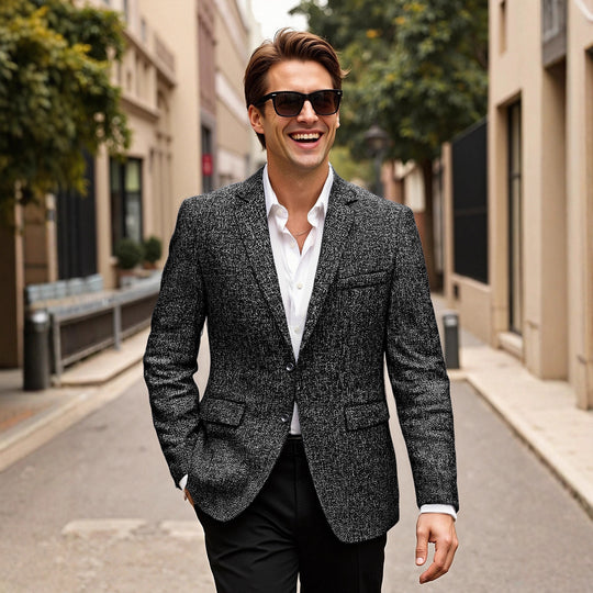 Herren eleganter Blazer aus Wolle R&B