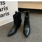 Damen modische Ankle Boots im eleganten Look mit spitzem Zehenbereich R&B
