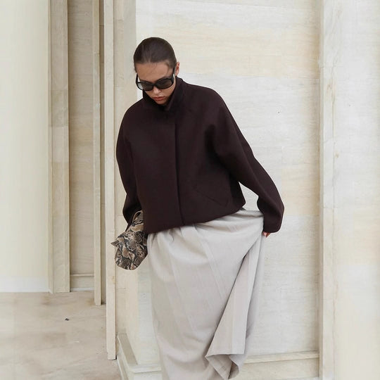 Damen Oversized Mantel R&B