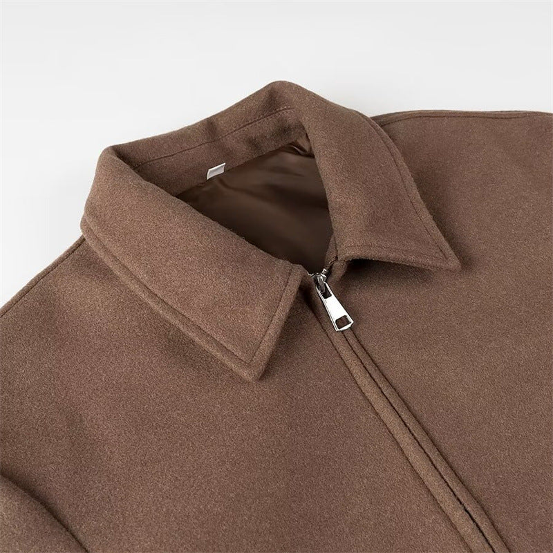 Damen modische Kurzjacke mit Stehkragen R&B