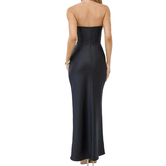 Damen Elegantes strapazierfähiges Abendkleid mit gerafft und Korsett-Oberteil R&B