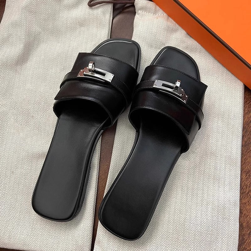 Damen Komfortable Badeschuhe mit modischen Textilriemen und elegantem Schnallenverschluss R&B
