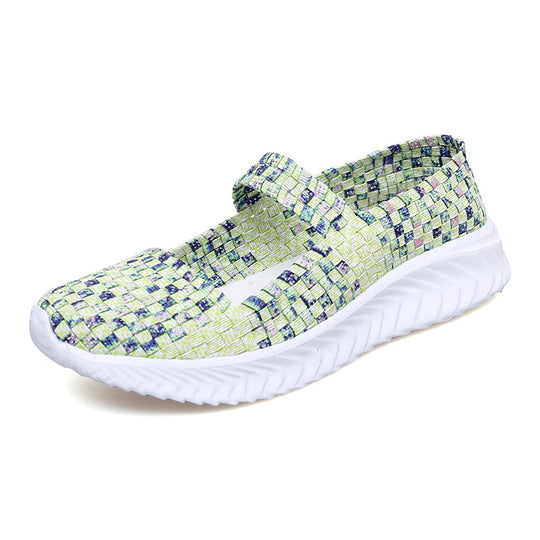 Damen Atmungsaktive Slip-On Freizeit-Schuhe mit elastischem Obermaterial R&B
