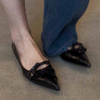 Damen spitze Ballerinas mit dekorativem Schleifendetail R&B