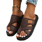 Damen bequeme und stylische Zehentrenner-Sandalen mit verstellbaren Riemen R&B