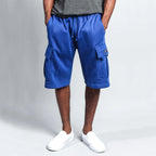 Herren Cargo-Shorts aus atmungsaktivem Sweatstoff mit verstellbarem Kordelzug und praktischen Taschen R&B