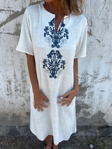Damen Sommerliches Kleid mit aufwendiger Stickerei R&B