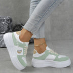 Damen Plateau-Sneaker mit modischer Sohle und komfortabler Dämpfung R&B