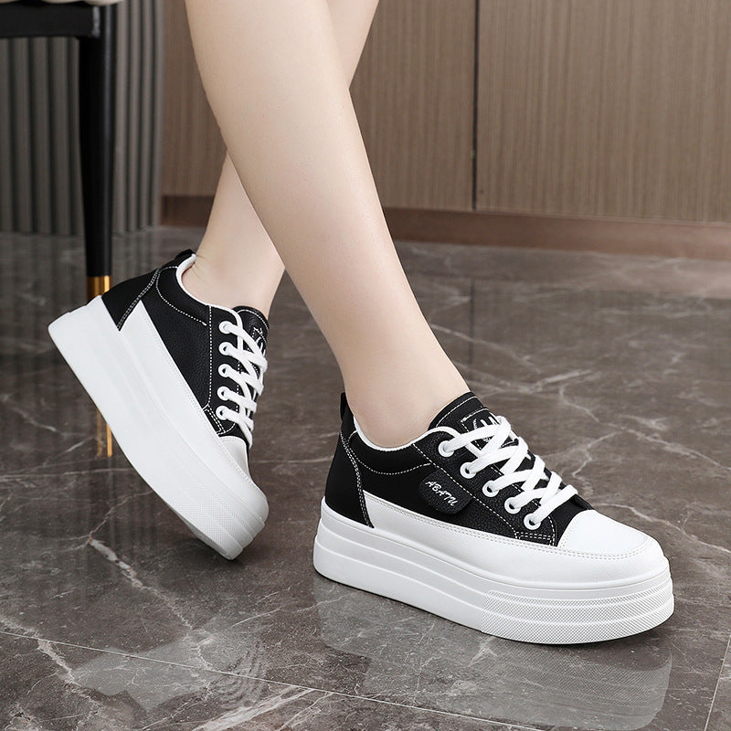 Damen modische Plateau Sneakers mit atmungsaktivem Obermaterial und sportlicher Sohle R&B