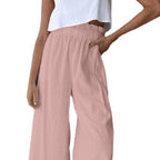 Damen Weite Palazzo-Hose mit elastischem Bund und fließendem Schnitt R&B