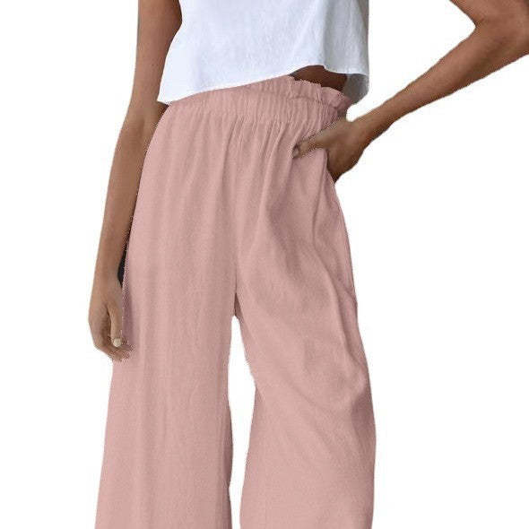 Damen Weite Palazzo-Hose mit elastischem Bund und fließendem Schnitt R&B