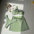 Damen Glitzernde Bikini-Set mit elegantem Wickelrock R&B