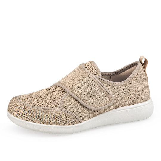 Herren nan orthopädischer Pantoffel mit verstellbarem Klettverschluss, atmungsaktivem Mesh und stoßdämpfender Schaumstoffsohle R&B