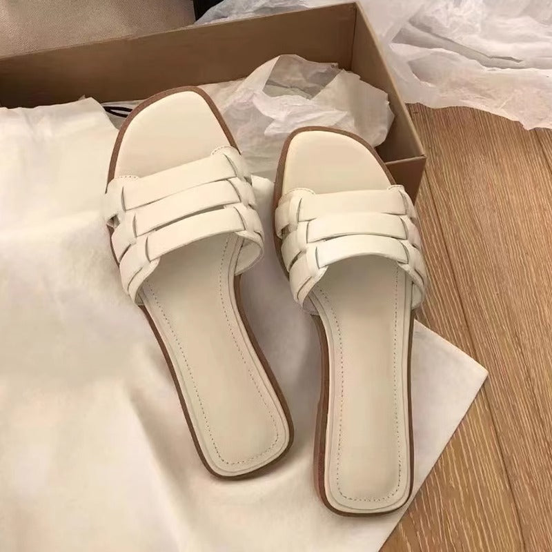 Damen Komfortable Slipper mit eleganten Riemen R&B