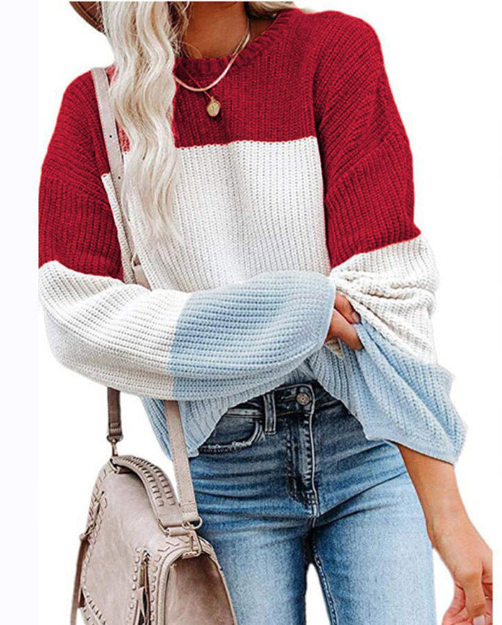 Damen lässiger Strickpullover R&B