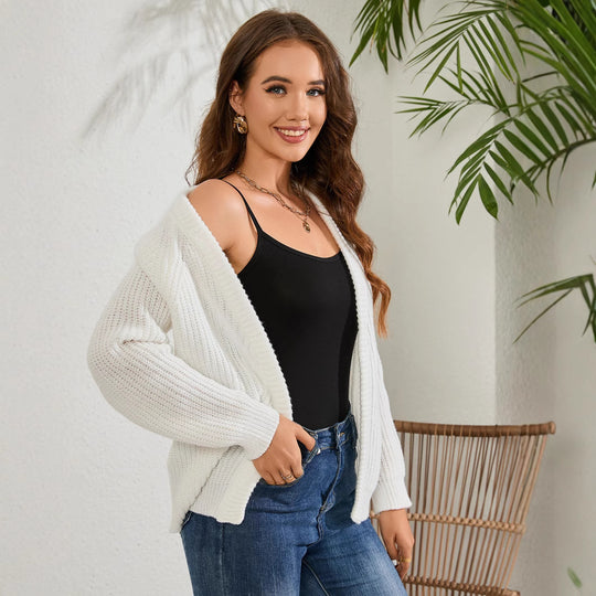 Damen Strickcardigan mit offenem Schnitt und feiner Struktur R&B