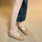 Damen modische Riemchen-Ballerinas aus hochwertigem Material mit komfortabler Passform R&B