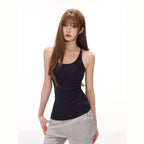 Damen nan figurnahes Performance-Tanktop aus Stretchjersey mit Racerback und formender Mittelnaht R&B
