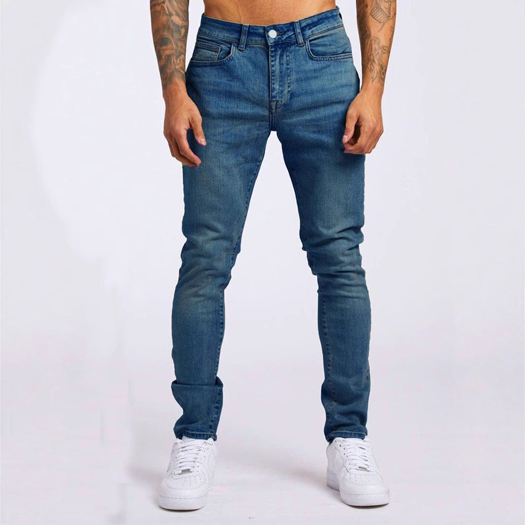 Herren Slim-Fit Jeans mit elastischem Komfortbund und modernen Details R&B