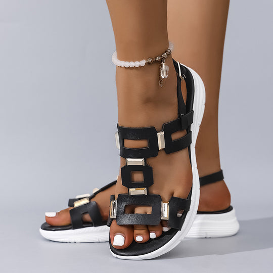 Damen modische Sandalen mit elegantem Verschluss R&B