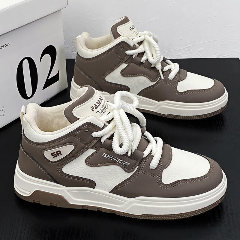 Damen sportliche High-Top Sneakers mit atmungsaktiver Oberfläche und stoßdämpfender Sohle R&B