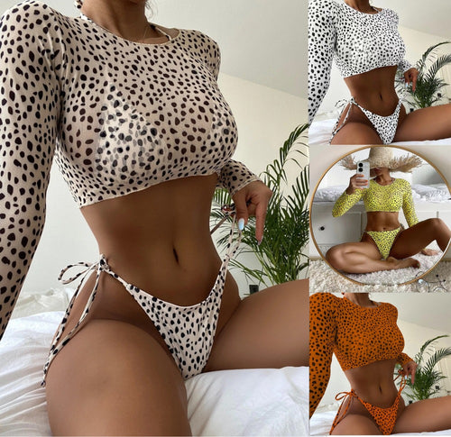 Damen modisches Strick-Bikinioberteil und Unterteil R&B