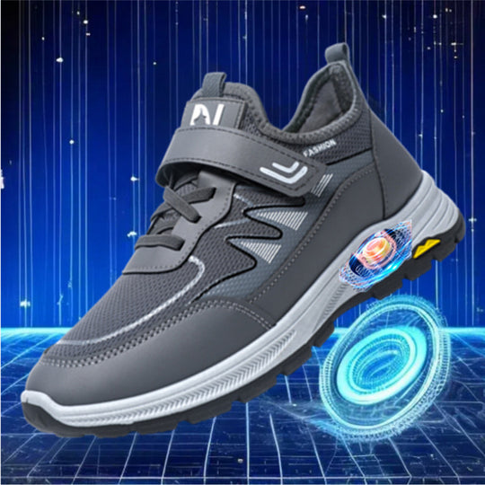 Damen Sportliche Sneakers mit Klettverschluss und rutschfester Laufsohle R&B