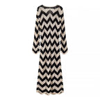 Damen Maxikleid mit zigzag Muster R&B
