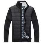 Herren moderne Steppjacke mit Strickärmeln R&B