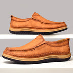 Herren Bequeme Slipper aus hochwertigem Leder mit rutschfester Sohle